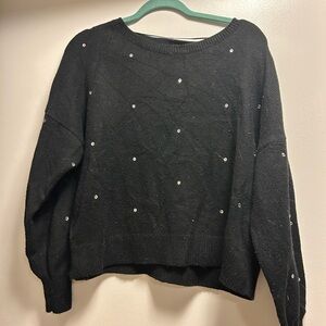 Old Navy Black Sweater with Embellishments
